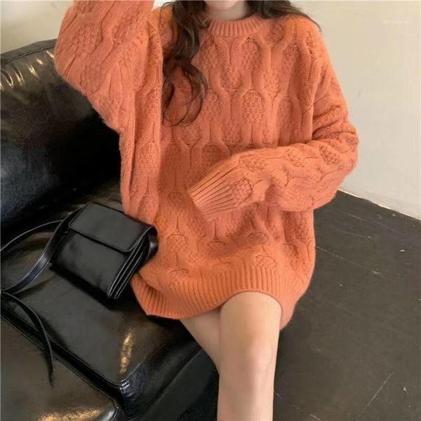 sweater women thickened 2020 winter korean version of baggy suit long-sleeved sweater1, White;black
sweater women thickened 2020 winter korean version of baggy suit long-sleeved sweater1, White;black