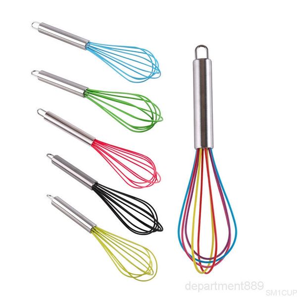 10 inch beater stirrer colorful silicone whisk stainless steel handle egg mixer food grade household baking tools owf2932
10 inch beater stirrer colorful silicone whisk stainless steel handle egg mixer food grade household baking tools owf2932
