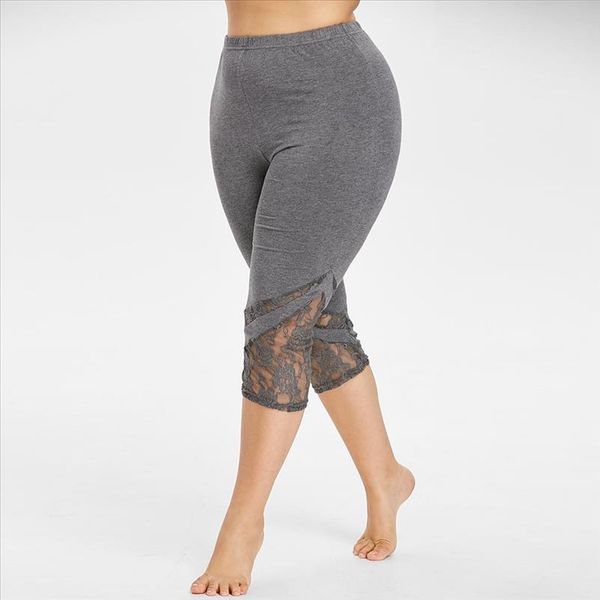 women leggings plus size patchwork lace trousers skinny pants high elastic waist summer cropped leggings fitness trousers 5$, Black
women leggings plus size patchwork lace trousers skinny pants high elastic waist summer cropped leggings fitness trousers 5$, Black
