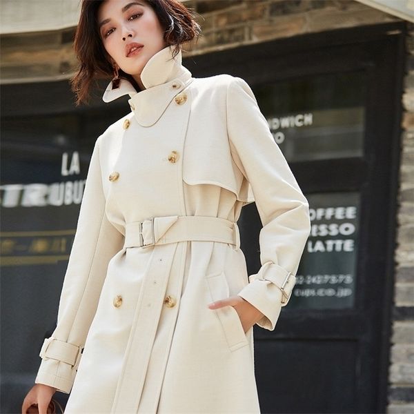 aigyptos classic mid-length double-breasted slim and elegant temperament fashion autumn and winter trench coat navy blue coat 201031, Tan;black
aigyptos classic mid-length double-breasted slim and elegant temperament fashion autumn and winter trench coat navy blue coat 201031, Tan;black