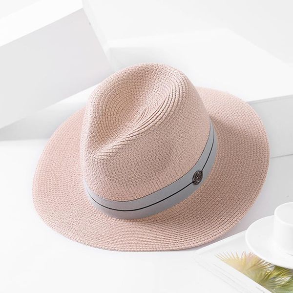 panama straw simple all-match women hats casual beach sun protection outdoor cap jazz flat brim fashion summer adjustable, Blue;gray
panama straw simple all-match women hats casual beach sun protection outdoor cap jazz flat brim fashion summer adjustable, Blue;gray
