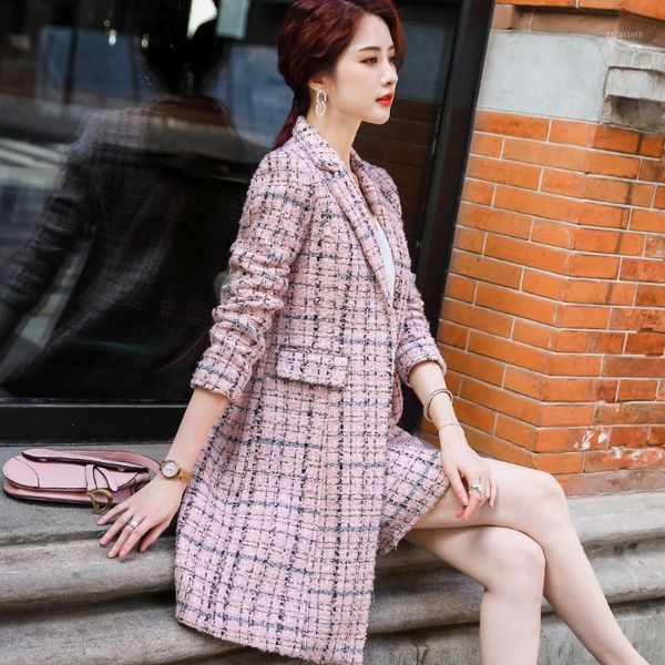 2020 new arrival fall autumn winter women girl long thick plaid blazer elegant jackets pink blue casual coat1, White;black
2020 new arrival fall autumn winter women girl long thick plaid blazer elegant jackets pink blue casual coat1, White;black