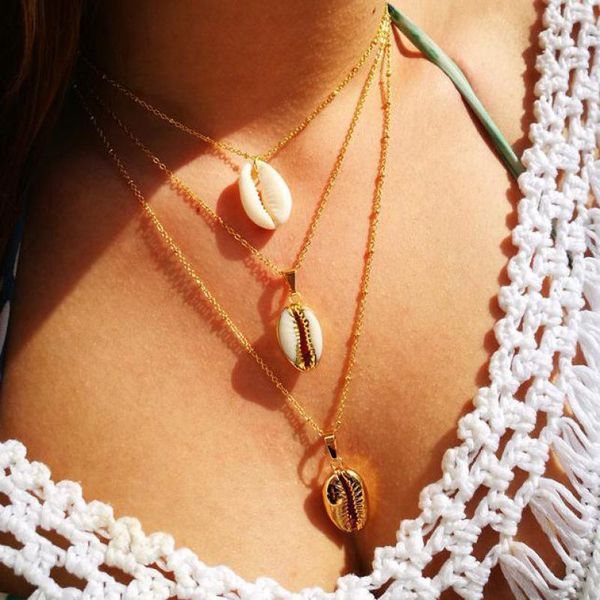 chains bohemian shell necklaces for women multi layer cowrie pendant necklace collar jewelry gold long layering bijoux, Silver
chains bohemian shell necklaces for women multi layer cowrie pendant necklace collar jewelry gold long layering bijoux, Silver