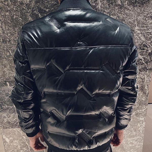 lightweight down men's short 2020 winter social spirit boy bright face net red couple baseball jacket, Black
lightweight down men's short 2020 winter social spirit boy bright face net red couple baseball jacket, Black