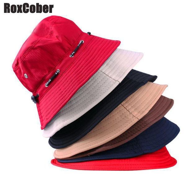 cloches roxcober summer men women solid color cap outdoor bucket hats wind rope fixed beach hat fisherman's caps visors adjustment
cloches roxcober summer men women solid color cap outdoor bucket hats wind rope fixed beach hat fisherman's caps visors adjustment