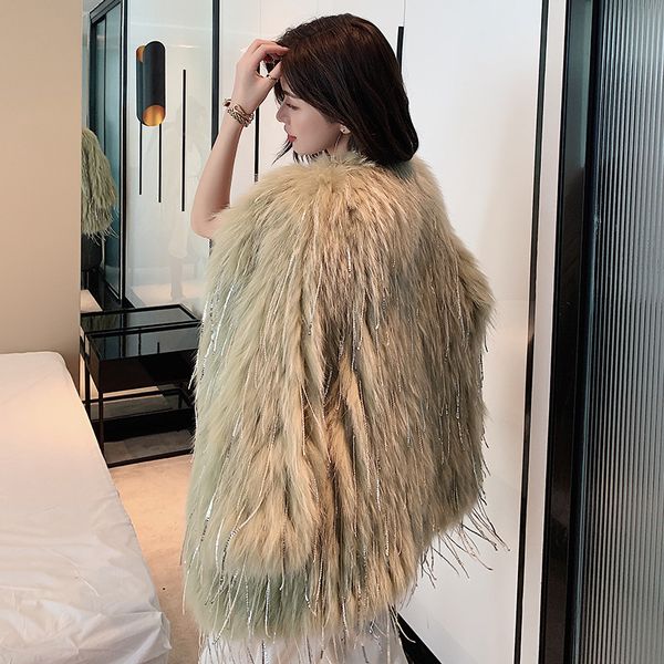 womens winter jacket fox fur tassel coat female real raccoon fur coat lurex fashion warm snow jacket outerwear overcoat pink green dhl, Black
womens winter jacket fox fur tassel coat female real raccoon fur coat lurex fashion warm snow jacket outerwear overcoat pink green dhl, Black