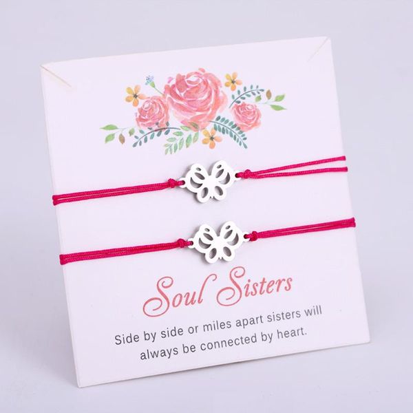 a set- sister butterfly sisters stainless steel charm bracelets friends lover women girl couple adjustable jewelry, Golden;silver
a set- sister butterfly sisters stainless steel charm bracelets friends lover women girl couple adjustable jewelry, Golden;silver