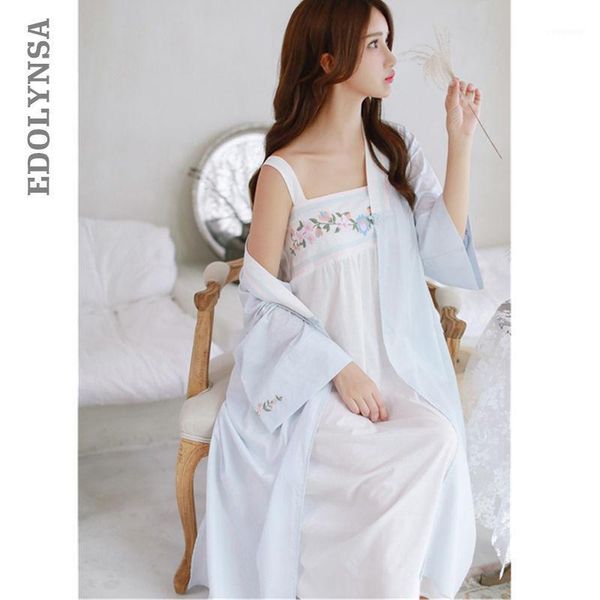 two 2 pieces sleepwear robe gown set front open pink kimono strap embroidery night dress plus size nightgown peignoir set t2041, Black;red
two 2 pieces sleepwear robe gown set front open pink kimono strap embroidery night dress plus size nightgown peignoir set t2041, Black;red
