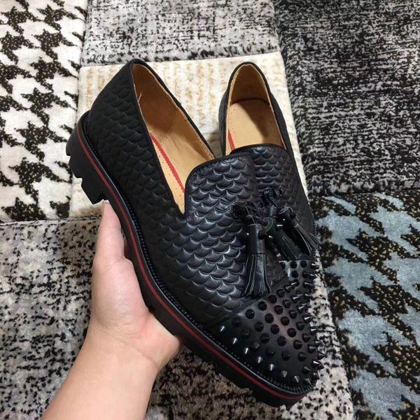 luxury gentleman moccasin wedding,dress,party men's loafers red bottom rossini flat fish print genuine leather brand walking eu35-47, Black
luxury gentleman moccasin wedding,dress,party men's loafers red bottom rossini flat fish print genuine leather brand walking eu35-47, Black