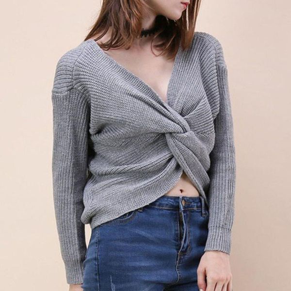 2020 new irregular knotted double-sided pullover long-sleeved knitted sweater women's fashion v-neck casual sweater office lady, White;black
2020 new irregular knotted double-sided pullover long-sleeved knitted sweater women's fashion v-neck casual sweater office lady, White;black