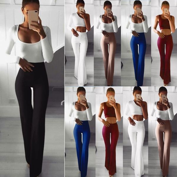 fashion women flare pants solid wide leg stretch straight flared ladies trousers bell-bottom long pants, Black;white
fashion women flare pants solid wide leg stretch straight flared ladies trousers bell-bottom long pants, Black;white