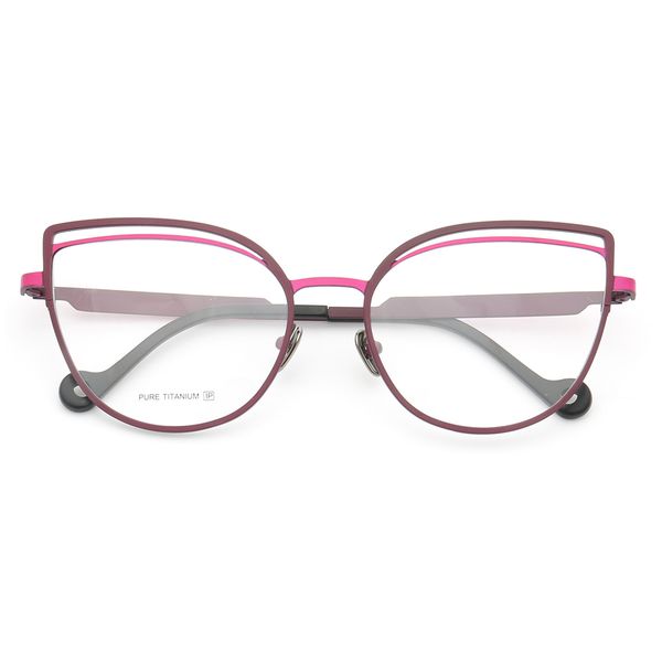 pure titanium cat-eye eyeglass frames women thin retro metal glasses butterfly full-rim lightweight fashion eyeglasses, Silver
pure titanium cat-eye eyeglass frames women thin retro metal glasses butterfly full-rim lightweight fashion eyeglasses, Silver