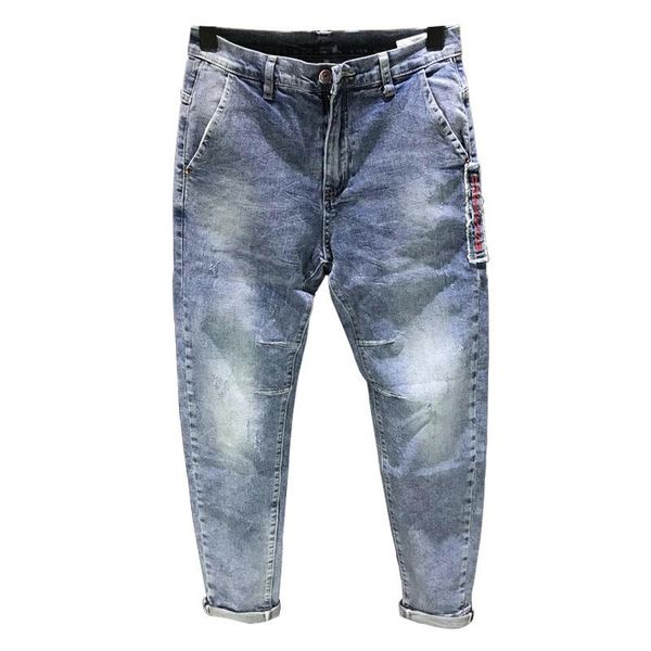 men's jeans spring autumn 2021 fashion teenagers light blue denim korean embroidery slim-fit pants diagonal pockets pencil
men's jeans spring autumn 2021 fashion teenagers light blue denim korean embroidery slim-fit pants diagonal pockets pencil