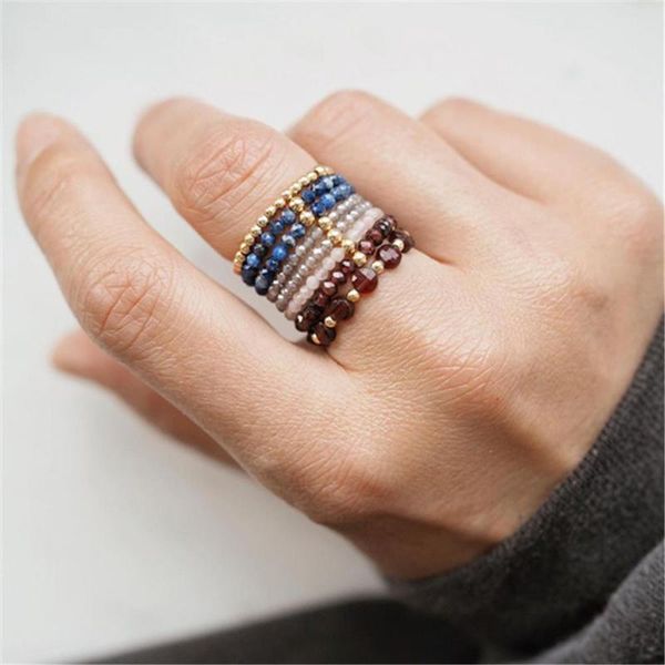 2020 christmas gift for women natural stone rings with stainless steel bead multi color stretch rope for adjustable, Golden;silver
2020 christmas gift for women natural stone rings with stainless steel bead multi color stretch rope for adjustable, Golden;silver