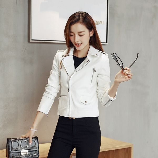 2021 new female leather jacket, basic black white short jacket for biker, spring and autumn 14p0
2021 new female leather jacket, basic black white short jacket for biker, spring and autumn 14p0