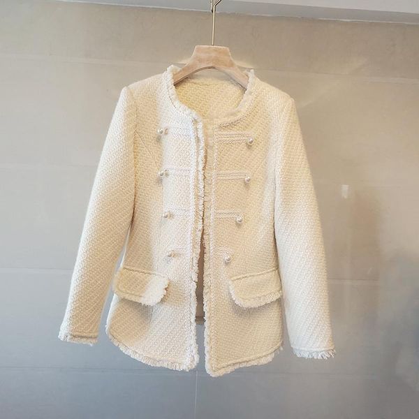 2021 spring and autumn new luxury vintage woolen coat small fragrance wind woven solid color women outerwear, Black;brown
2021 spring and autumn new luxury vintage woolen coat small fragrance wind woven solid color women outerwear, Black;brown