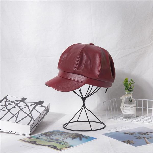 berets faux leather wine red for ladies noble temperament hats girls cool style harajuku hat, Blue;gray
berets faux leather wine red for ladies noble temperament hats girls cool style harajuku hat, Blue;gray