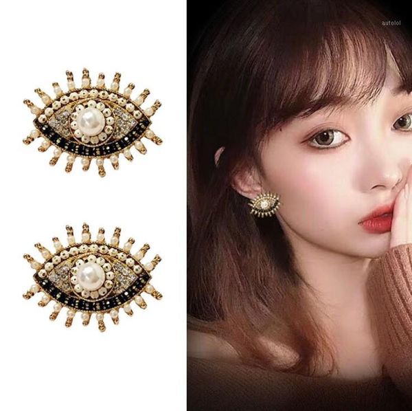 925 silver needle japanese and korean temperament earrings female wild angel eye earrings simple sexy1, Golden;silver
925 silver needle japanese and korean temperament earrings female wild angel eye earrings simple sexy1, Golden;silver