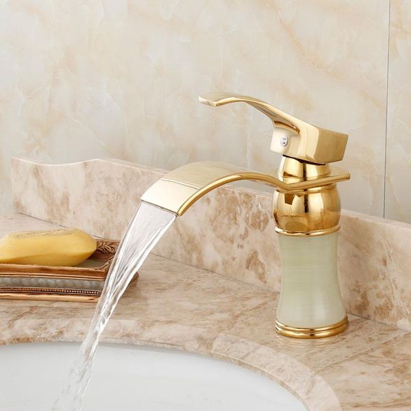 bathroom sink faucets arrival deck mounted brass and jade waterfall faucet basin gold bath tap
bathroom sink faucets arrival deck mounted brass and jade waterfall faucet basin gold bath tap