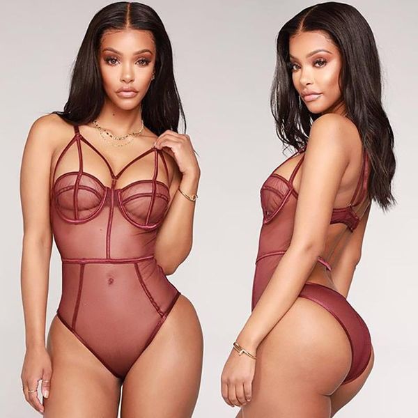 sweetown fashion demi-cup bodysuits splice sling perspective rompers womens temptation hollow mesh tights, Black;white
sweetown fashion demi-cup bodysuits splice sling perspective rompers womens temptation hollow mesh tights, Black;white