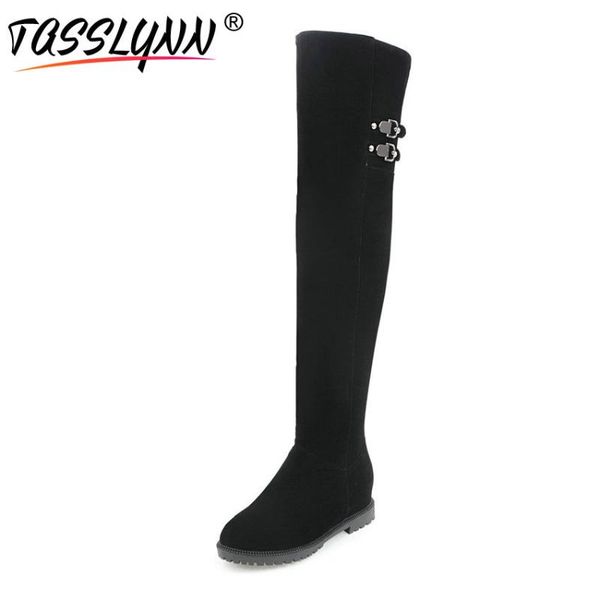 tasslynn 2020 women boots wedges med heels platform shoes women over the knee boots round toe flock zipper winter shoes size 43, Black
tasslynn 2020 women boots wedges med heels platform shoes women over the knee boots round toe flock zipper winter shoes size 43, Black