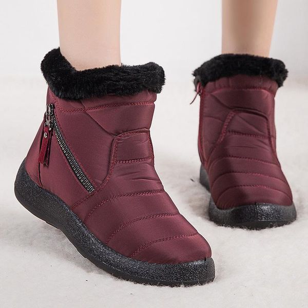 women boots super warm ankle boots shoes woman plus size waterproof winter non-slip flat snow botas mujer winter footwear, Black
women boots super warm ankle boots shoes woman plus size waterproof winter non-slip flat snow botas mujer winter footwear, Black