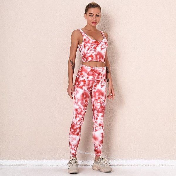 cross border selling womens tie-dye printed bra snd pants yoga wear two-piece suit casual sportswear set, White;red
cross border selling womens tie-dye printed bra snd pants yoga wear two-piece suit casual sportswear set, White;red