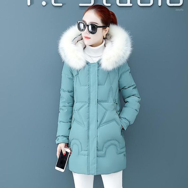 women fur collar hooded down coat 2019 new winter fashion pentagram splice zipper pockets button thickening long outerwear1, Black
women fur collar hooded down coat 2019 new winter fashion pentagram splice zipper pockets button thickening long outerwear1, Black