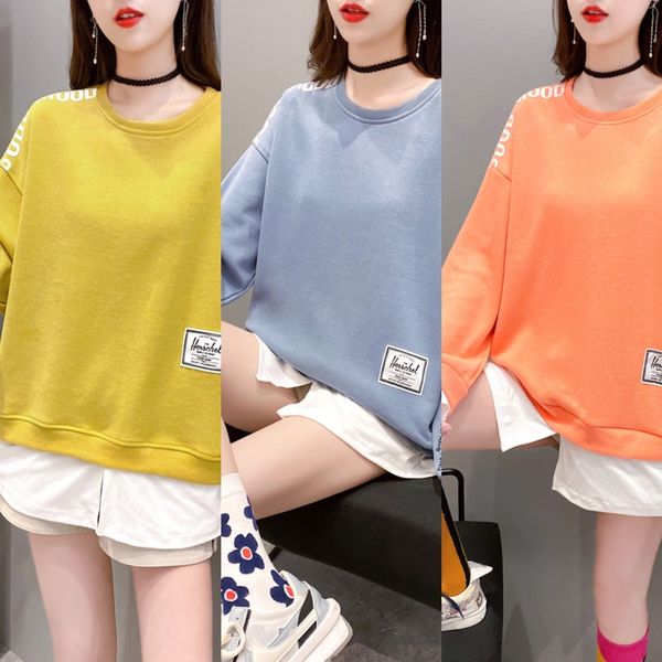 6t0w1 women's 2020 new thin sweater autumn loose letter fake printed two-piece large for fashionable sweater size women rpotj, Black
6t0w1 women's 2020 new thin sweater autumn loose letter fake printed two-piece large for fashionable sweater size women rpotj, Black