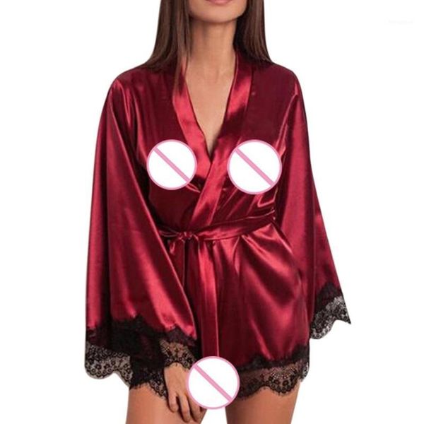 women satin nightdress silk lace lingerie nightgown sleepwear robe lady long sleeve underwear summer nightgowns1, Black;red
women satin nightdress silk lace lingerie nightgown sleepwear robe lady long sleeve underwear summer nightgowns1, Black;red