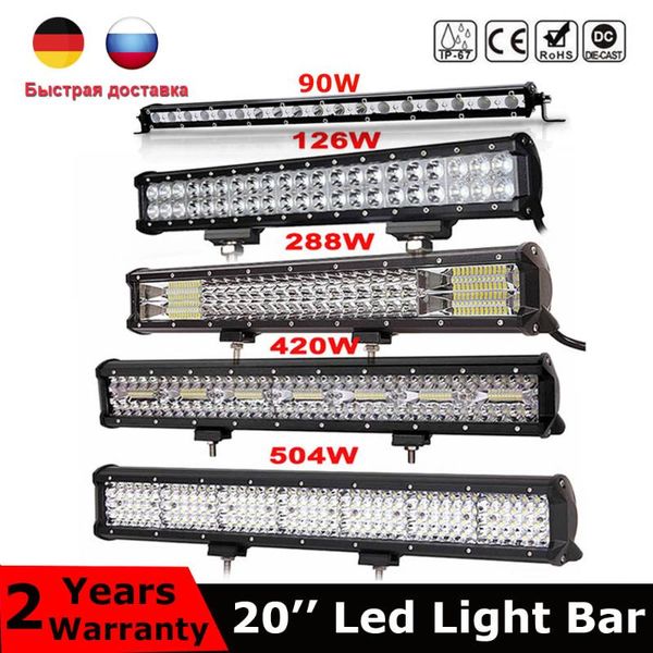 20inch 90w 126w 288w 420w 504w led work light bar for off road atv car boat truck suv 4wd 4x4 trator led driving fog lamp 12v
20inch 90w 126w 288w 420w 504w led work light bar for off road atv car boat truck suv 4wd 4x4 trator led driving fog lamp 12v