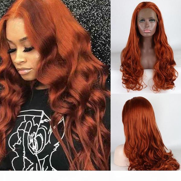 lace front wigs copper red synthetic orange body wave wigs natural hairline glueless wigs for women synthetic wig with baby hair, Black;brown
lace front wigs copper red synthetic orange body wave wigs natural hairline glueless wigs for women synthetic wig with baby hair, Black;brown