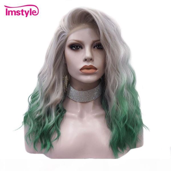 imstyle green grey wig ombre synthetic lace front wig natural wave heat resistant fiber two tone cosplay wigs for women, Black
imstyle green grey wig ombre synthetic lace front wig natural wave heat resistant fiber two tone cosplay wigs for women, Black