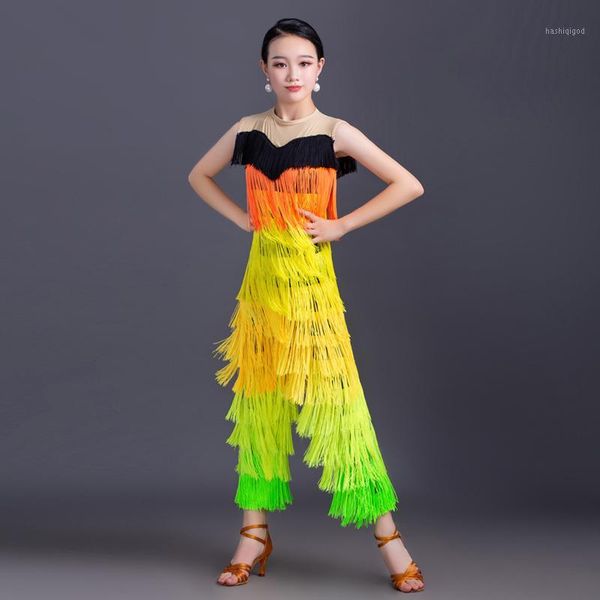 latin dance dress girls sleeveless colorful fringed jumpsuit salsa rumba cha cha samba kids competition performance wear dn63951, Black;red
latin dance dress girls sleeveless colorful fringed jumpsuit salsa rumba cha cha samba kids competition performance wear dn63951, Black;red