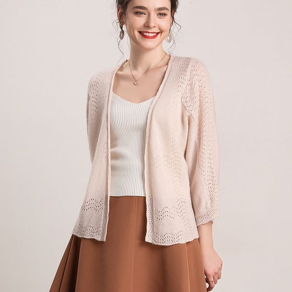 2021 100% knitting cardigans for women releases three quarters vneck women's blouses new spring wool clothes gw1n, White;black
2021 100% knitting cardigans for women releases three quarters vneck women's blouses new spring wool clothes gw1n, White;black