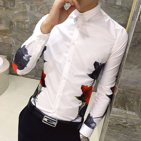 2020 black pink standard red printing classic thin autumn male long sleeve street clothes shirt 451g, White;black
2020 black pink standard red printing classic thin autumn male long sleeve street clothes shirt 451g, White;black