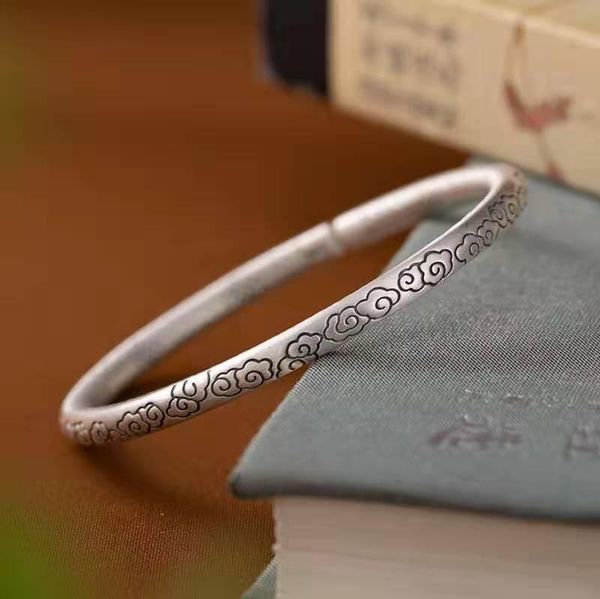 bangle for women to restore ancient ways personality xiangyun pattern sterling silver bracelets birthday gifts of jewelry, Black
bangle for women to restore ancient ways personality xiangyun pattern sterling silver bracelets birthday gifts of jewelry, Black