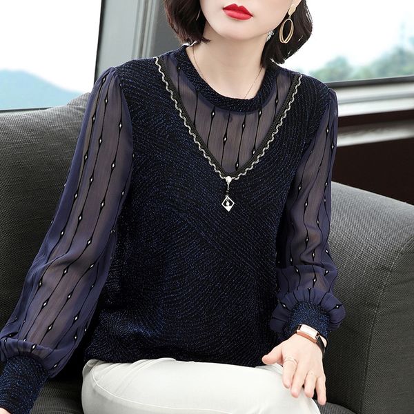 2020 foreign coat t-shirt style middle aged mother long sleeve t-shirt loose cover belly bottom women's fashionable autumn wear larg, White
2020 foreign coat t-shirt style middle aged mother long sleeve t-shirt loose cover belly bottom women's fashionable autumn wear larg, White