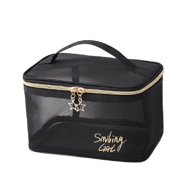 1pcs black mesh women cosmetic bag transparent travel organizer fashion small large toiletry bags makeup bags fashion comsetics 220315
1pcs black mesh women cosmetic bag transparent travel organizer fashion small large toiletry bags makeup bags fashion comsetics 220315