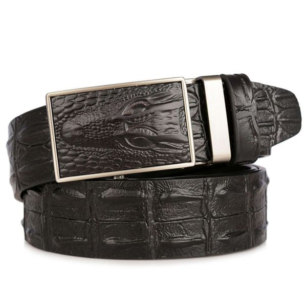 and domineering imitation crocodile pattern real automatic buckle belt personalized fashion cow leather man's, Black;brown
and domineering imitation crocodile pattern real automatic buckle belt personalized fashion cow leather man's, Black;brown