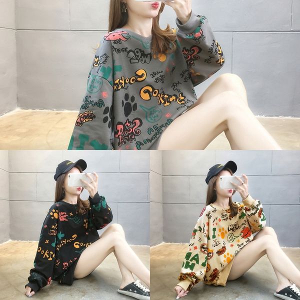 z7avs oversized women's new fall 2020 long loose neck graffiti coat sweatersweater sweater crew cartoon print mid women's coat xzl, Black
z7avs oversized women's new fall 2020 long loose neck graffiti coat sweatersweater sweater crew cartoon print mid women's coat xzl, Black