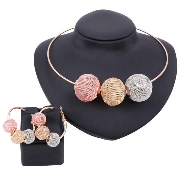 trendy african beads choker necklace earrings colorful dubai gold color jewelry sets for women bridal party wedding accessories, Silver
trendy african beads choker necklace earrings colorful dubai gold color jewelry sets for women bridal party wedding accessories, Silver
