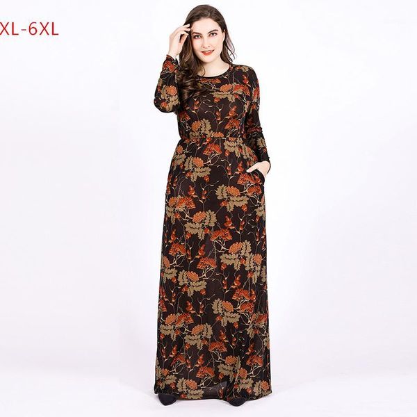 2020 new loose large round neck high waist long sleeve printed retro dress xl-6xl1, Black;gray
2020 new loose large round neck high waist long sleeve printed retro dress xl-6xl1, Black;gray