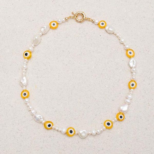 chokers baroque freshwater pearls beaded necklace women fashion statement jewelry handmade eye beads charm gift for friend, Golden;silver
chokers baroque freshwater pearls beaded necklace women fashion statement jewelry handmade eye beads charm gift for friend, Golden;silver