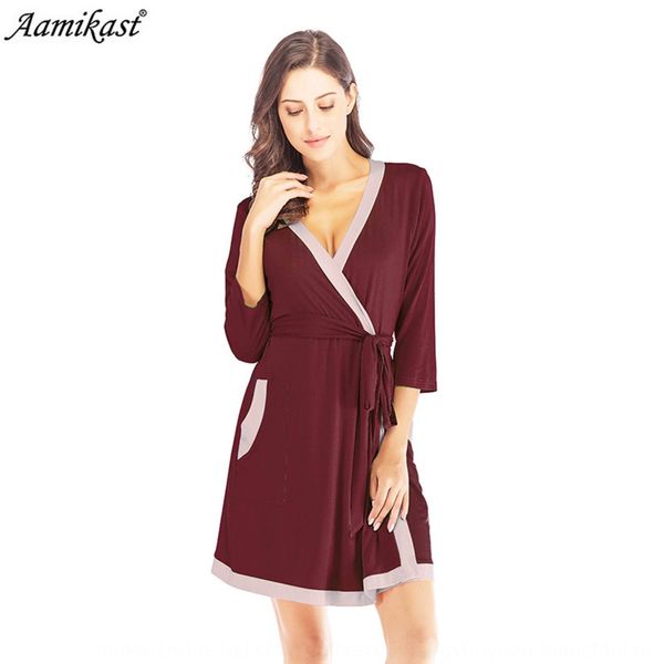 spring and summer 2020 new women's loose home wear long pajamas sleeve color contrast belt pajamas kbrgk, Black;gray
spring and summer 2020 new women's loose home wear long pajamas sleeve color contrast belt pajamas kbrgk, Black;gray