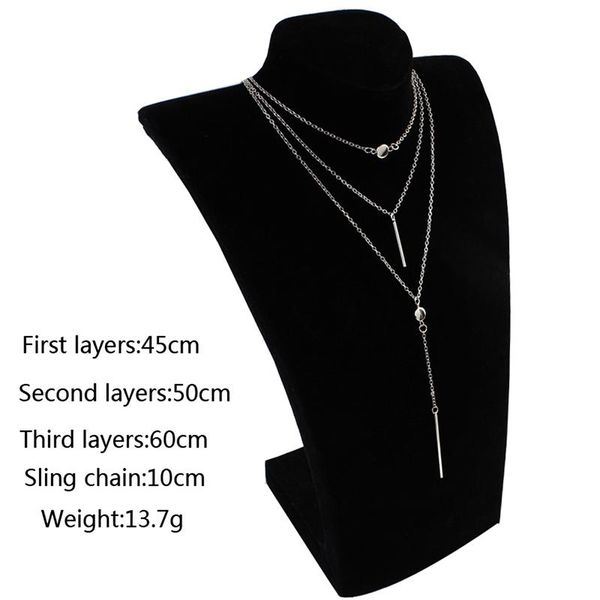 chains fashion gold color dot multi-layer women weeding party pendant & necklaces, Silver
chains fashion gold color dot multi-layer women weeding party pendant & necklaces, Silver