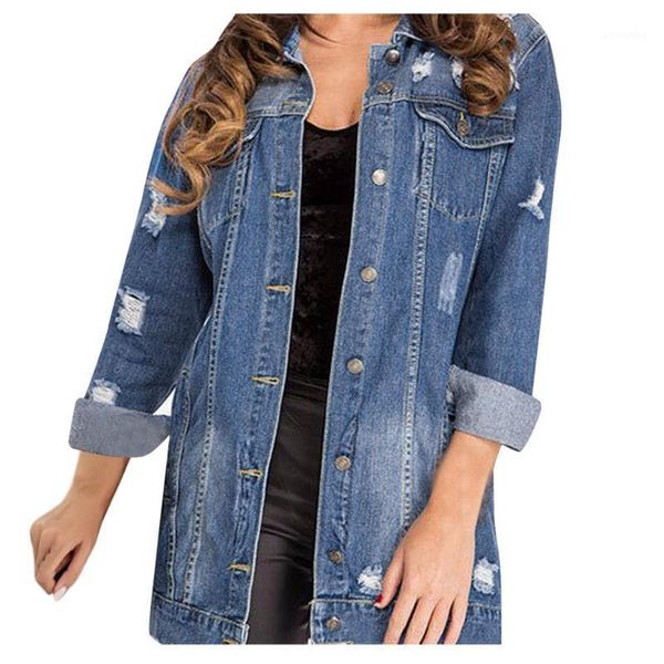 ladies mid-length jacket denim women's long-sleeved dark ripped denim women's autumn jacket 2021 spring autumn women1, Black;brown
ladies mid-length jacket denim women's long-sleeved dark ripped denim women's autumn jacket 2021 spring autumn women1, Black;brown