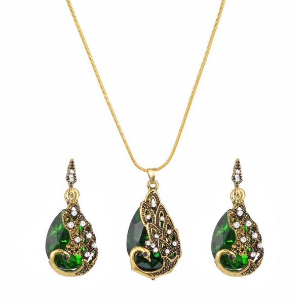 vintage retro peacock jewelry sets for women gold color rhinestone crystal animal pendant necklaces with drop earrings sets, Silver
vintage retro peacock jewelry sets for women gold color rhinestone crystal animal pendant necklaces with drop earrings sets, Silver
