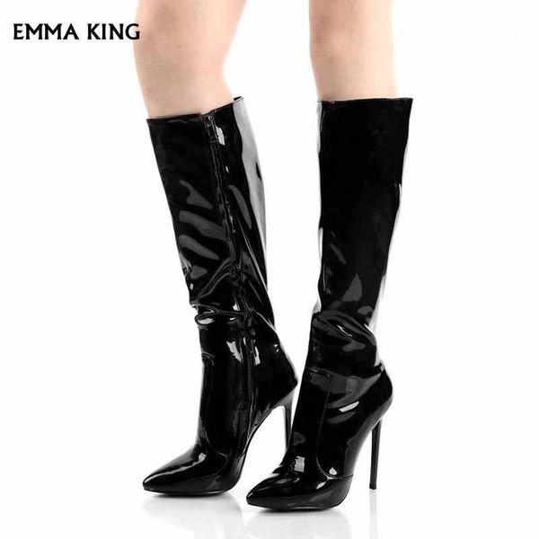 black patent leather knee high boots women pointed toe high heel boots stiletto party big size ladies1
black patent leather knee high boots women pointed toe high heel boots stiletto party big size ladies1