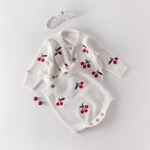 knitted 100% cotton cherry clothes for girls infant jumpsuit baby girl romper set clothe 1021, White
knitted 100% cotton cherry clothes for girls infant jumpsuit baby girl romper set clothe 1021, White